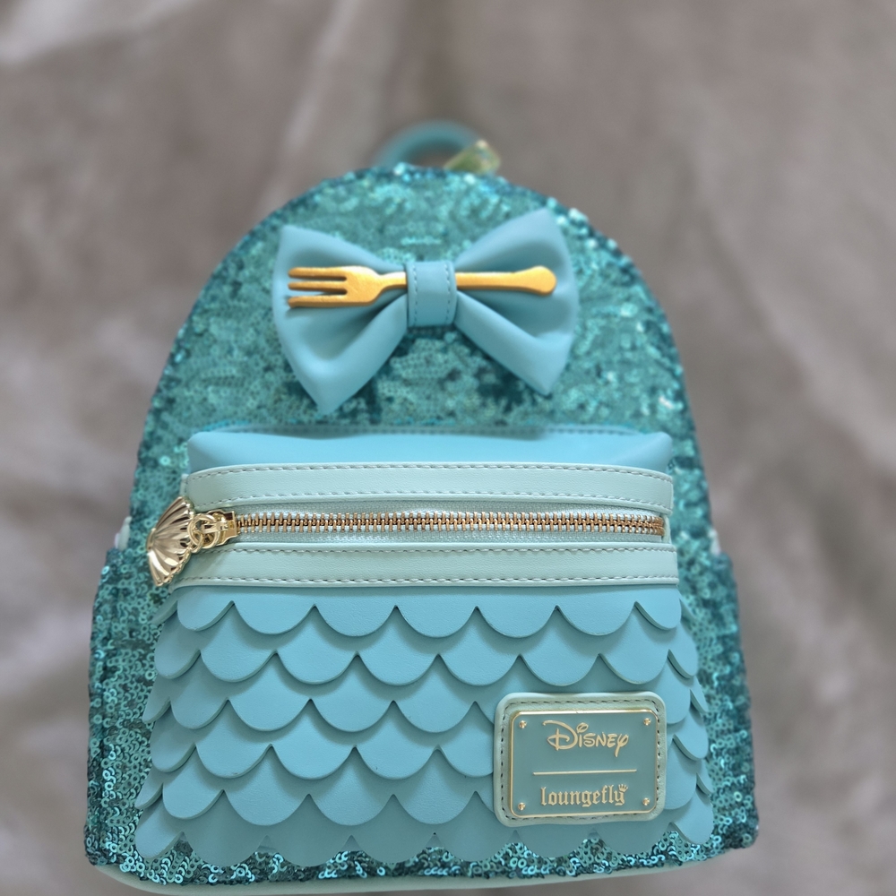 Loungefly Ariel Sequin Mini Backpack - Blue